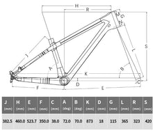 Load image into Gallery viewer, DCB JK20 Junior Kids Trailcraft Blue Sky 20 Style Carbon Mountain Bike Frame