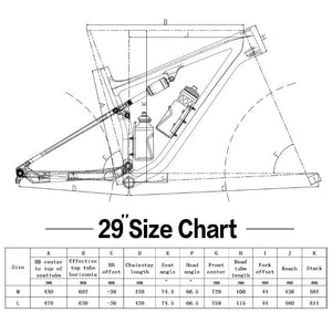 DCB FXU120 Specialized Epic Evo Style Carbon Frame 29er 120mm UDH