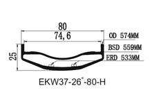 Load image into Gallery viewer, DCB 26er or 27.5 Carbon Fat Bike Wheels with Novatec Hubs