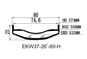 DCB 26er or 27.5 Carbon Fat Bike Wheels with Novatec Hubs